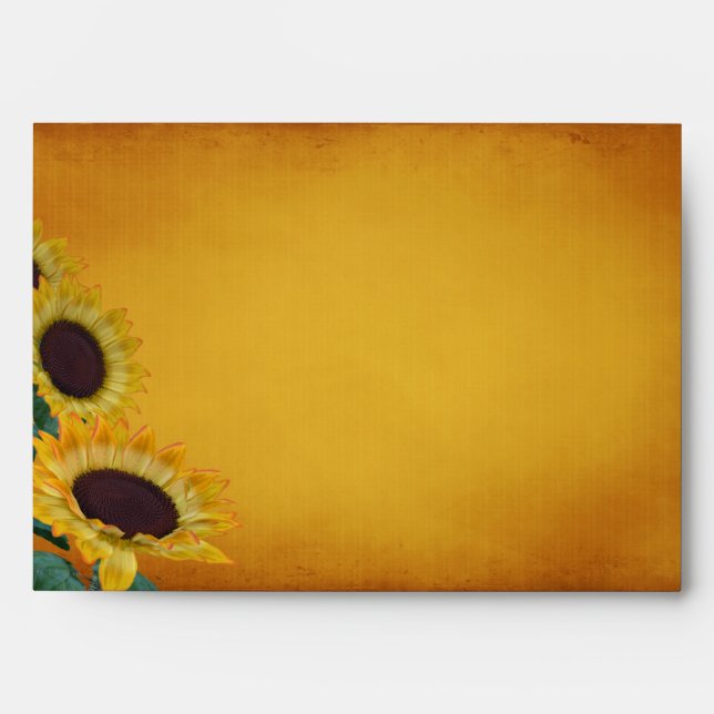 Sunflower Wedding Envelope (Front)