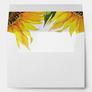 Sunflower Wedding Envelope
