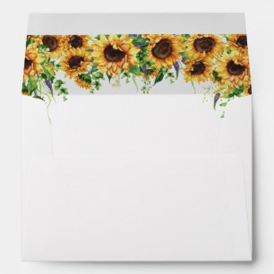 Sunflower Wedding Envelope