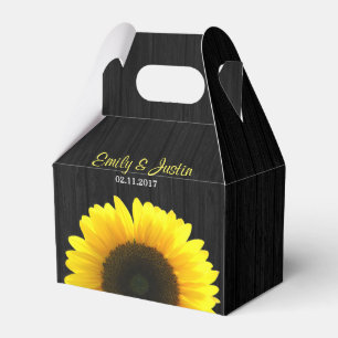 Sunflower wedding favour box
