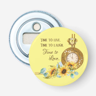 Sunflower Wedding Favour (Yellow) Magnet Bottle Opener