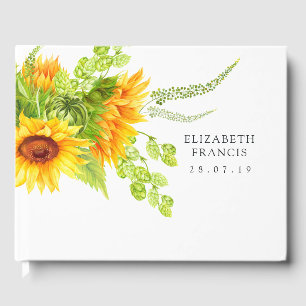 Sunflower Wedding Guest Book