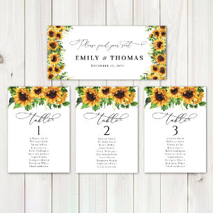 Sunflower Wedding Head Table Sign