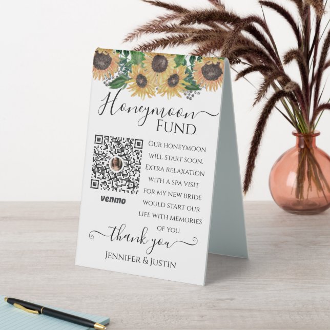 Sunflower Wedding Ideas Reception Venmo Code  Tabl (In SItu (Table))