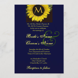 SUNFLOWER Wedding Invitation