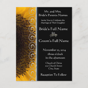 Sunflower Wedding Invitation