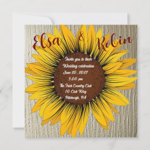 Sunflower Wedding Invitation
