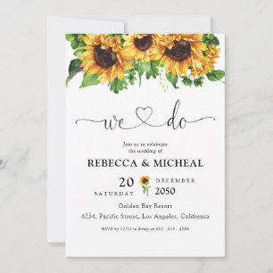 Sunflower Wedding Invitation