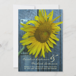 Sunflower Wedding Invitation - From Bride & Groom