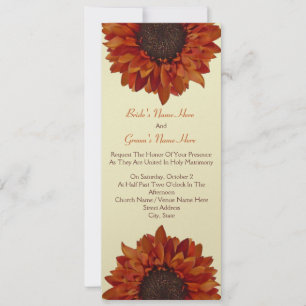Sunflower Wedding Invite - From Bride & Groom