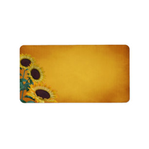 Sunflower Wedding Label