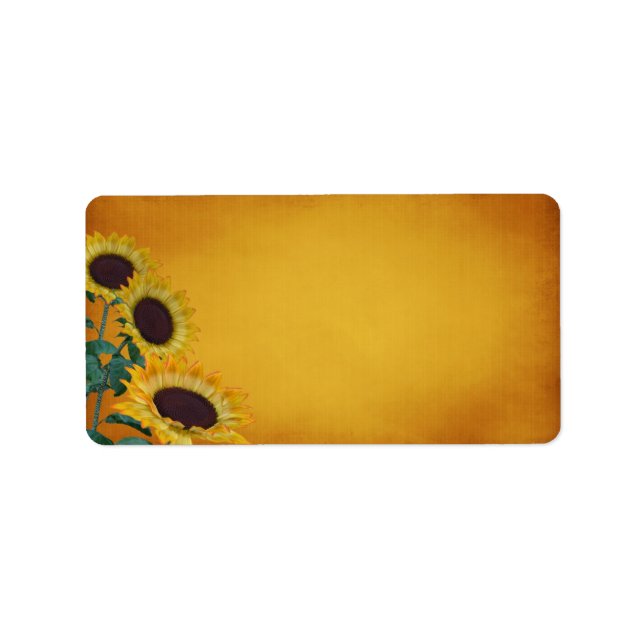Sunflower Wedding Label (Front)