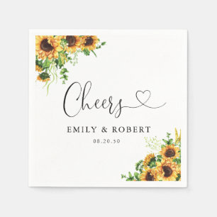 Sunflower Wedding Napkins