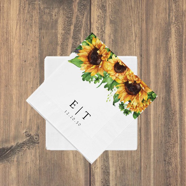 Sunflower Wedding Napkins (Creator Uploaded)