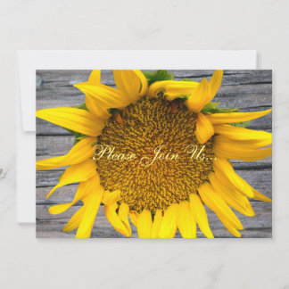 Sunflower Wedding Postwood Grey III Invitation