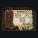 Sunflower Wedding Reception Accommodation Cards<br><div class="desc">Sunflower   Mason Jar Wedding Reception & Hotel Accommodation Cards - include these detail cards to inform your guests of your reception location,  the reception timeline and hotel information to make planning easier.</div>