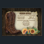 Sunflower Wedding Reception Accommodation Cards<br><div class="desc">Sunflower   Mason Jar Wedding Reception & Hotel Accommodation Cards - include these detail cards to inform your guests of your reception location,  the reception timeline and hotel information to make planning easier.</div>