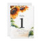 Sunflower Wedding Reception Table Number One