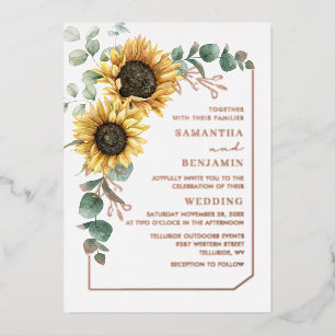 Sunflower Wedding Rose Gold
