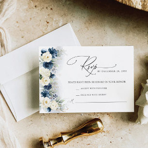 Sunflower Wedding RSVP Card