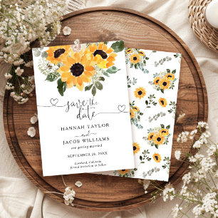 Sunflower Wedding Save The Date