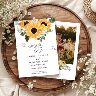 Sunflower Wedding Save The Date