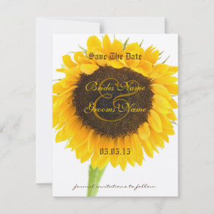 Sunflower Wedding Save the Dates Date