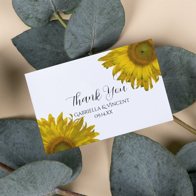 Sunflower Wedding Thank You Favor Tags (Creator Uploaded)