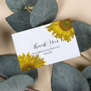 Sunflower Wedding Thank You Favour Tags