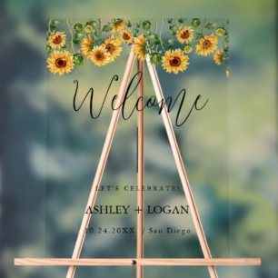 Sunflower Wedding Welcome sign