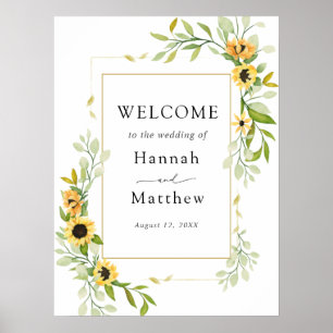 Sunflower Wedding Welcome Sign