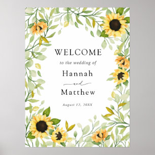 Sunflower Wedding Welcome Sign