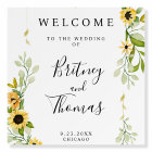 Sunflower Welcome Sign, Sunflower Wedding, Printab