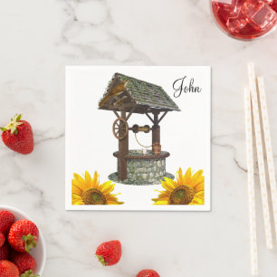 Sunflower Well Paper Napkins