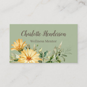 Sunflower Wellness Mentor Business Card