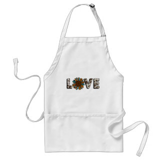 Sunflower Western Love Boho Summer Animal Print Standard Apron