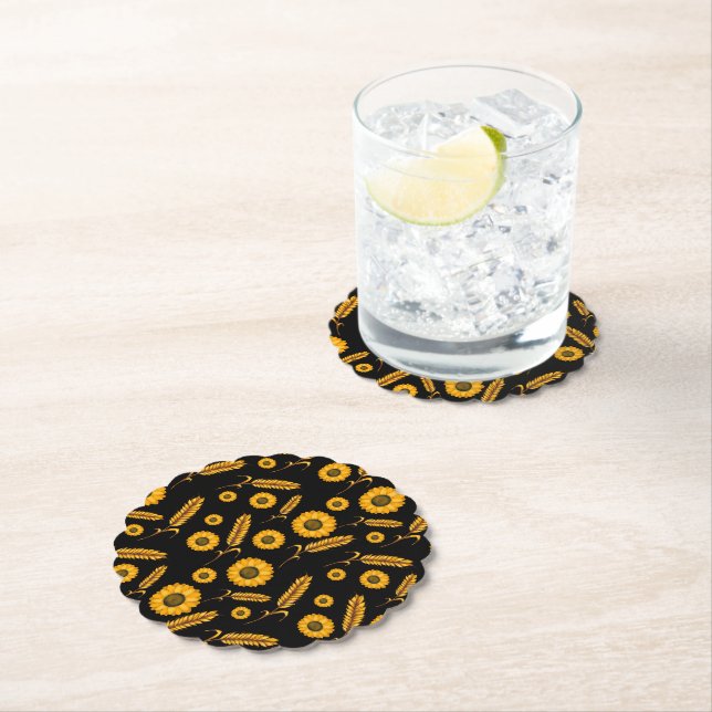 Sunflower Wheat Paper Coaster (Insitu)