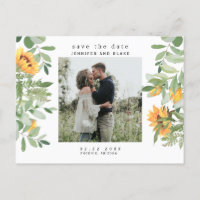 Sunflower Whispers Photo Save the Date