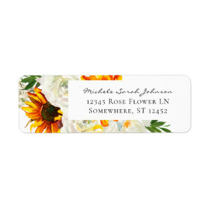 Sunflower & White Rose Artsy Floral Wedding 3
