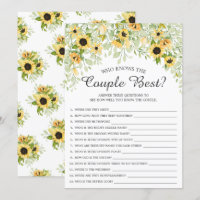 Sunflower Who Knows the Couple Best Game