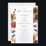 Sunflower & Wildflowers Floral Wedding Program Invitation<br><div class="desc">Invite your guests into your wedding with your beautiful,  hand painted,  watercolor Wedding ceremony Sunflower & Wildflowers Floral Wedding Ceremony Programs.</div>