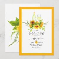 Sunflower Wine Bachelorette Extravaganza
