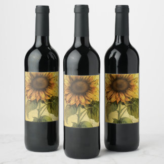 Sunflower Wine Label