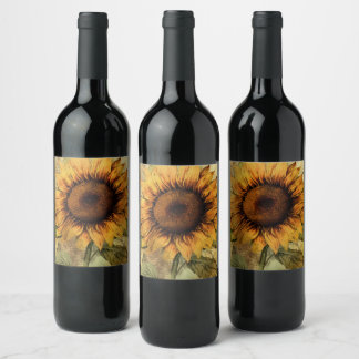 Sunflower Wine Label