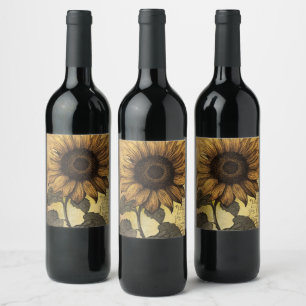 Sunflower Wine Label