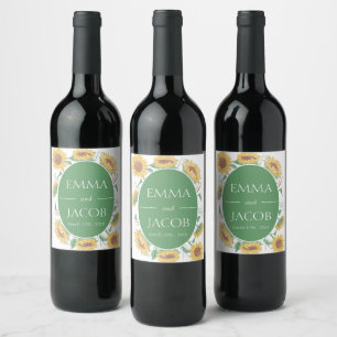Sunflower  wine label
