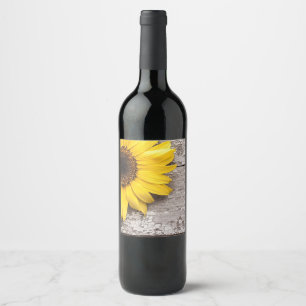 Sunflower Wine Label