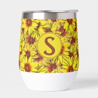 Sunflower Wine Tumbler