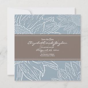 Sunflower with Band Save the Date: Brown Date