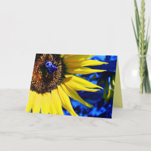 SUNFLOWER WITH BEE CARD